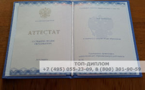 Аттестат школы за 11 класс образца 2014-2020 г.